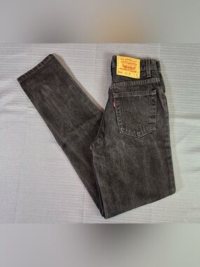 Vintage USA Levi’s 512 Women’s 25x30 Black High Rise Tapered Jeans 1997